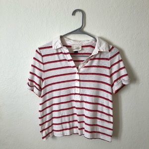Universal Thread collared stripe tee